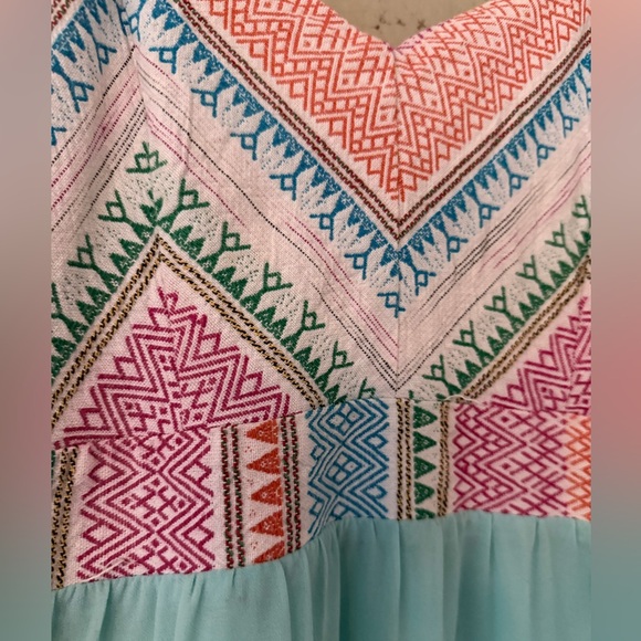 Flying Tomato Maxi Dress - Aqua, Pink, and White - Picture 6 of 8